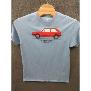 VW Official Licensed T Shirt Men’s Large Volkswagen Golf GTI Blue Short Sleeve